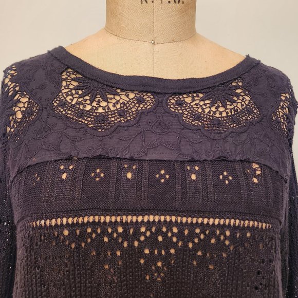 Free People "Once Upon A Time" Lace Sweater - Picture 8 of 15